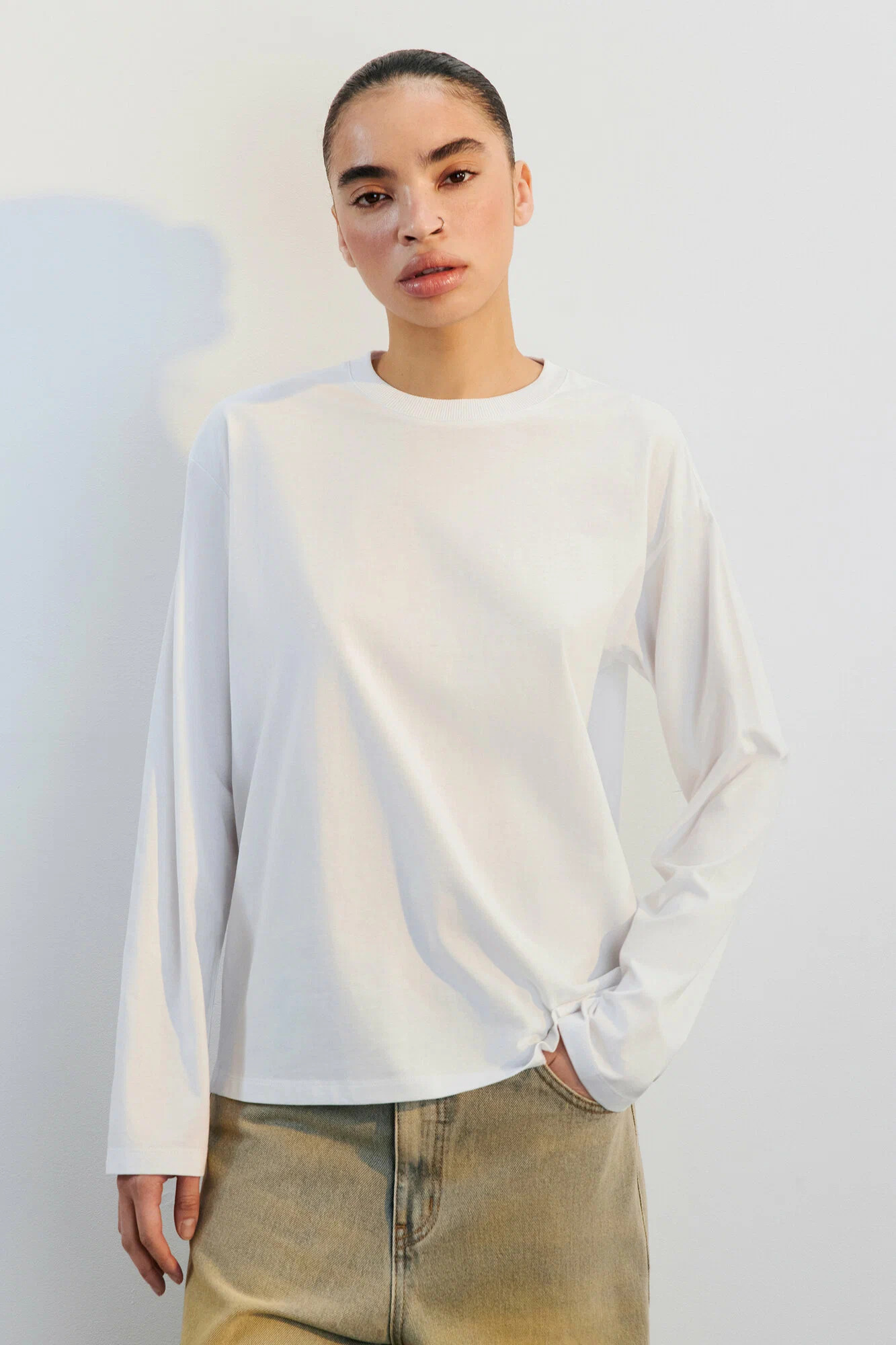 Unisex-Pamuklu-Oversize-Baskılı-Bisiklet-Yaka-Rahat-Günlük-Switshort_1